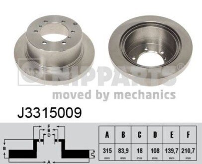 Тормозной диск (задний) J3315009