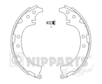 Дискові гальмівні колодки (задні) NIPPARTS J3502050 (фото 1)