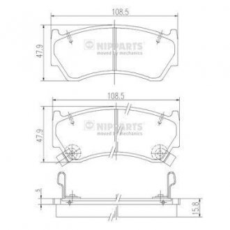 Гальмівні колодки NIPPARTS J3601062 (фото 1)