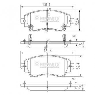 Гальмівні колодки NIPPARTS J3602089 (фото 1)