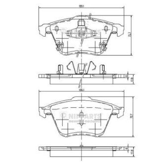 Дискові гальмівні колодки (передні) J3603067