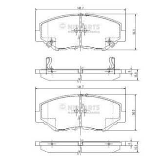 Дискові гальмівні колодки (передні) NIPPARTS J3604061 (фото 1)
