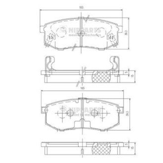 Дисковые тормозные колодки (задние) J3610302