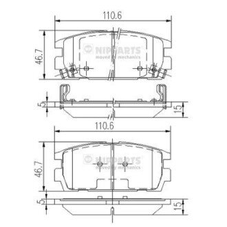 Дисковые тормозные колодки (задние) J3610511