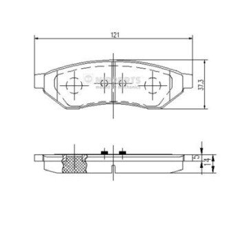 Дисковые тормозные колодки (задние) J3610902