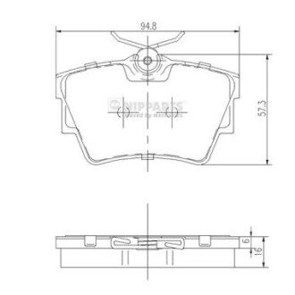 Дисковые тормозные колодки (задние) J3611047