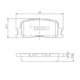 Дисковые тормозные колодки (задние) J3612024