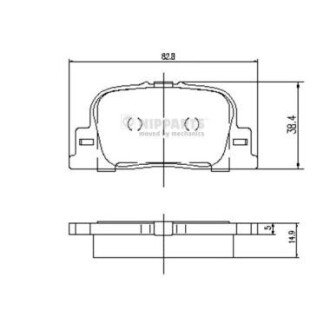 Дисковые тормозные колодки (задние) J3612032