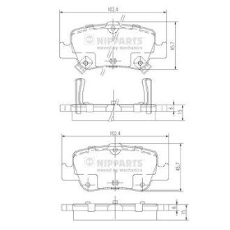 Дисковые тормозные колодки (задние) J3612033