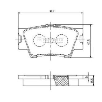 Дисковые тормозные колодки (задние) J3612035