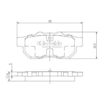 Дисковые тормозные колодки (задние) J3614007