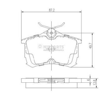 Дисковые тормозные колодки (задние) J3614015