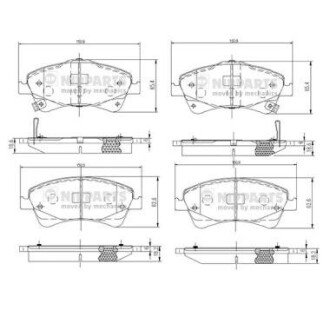 Дискові гальмівні колодки (передні) N3602133