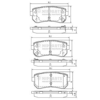 Дисковые тормозные колодки (задние) N3610313