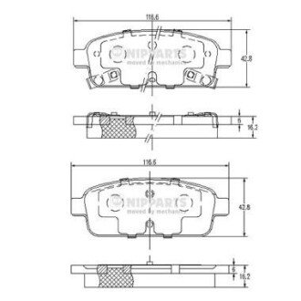 Дисковые тормозные колодки (задние) N3610906