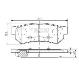 Дисковые тормозные колодки (задние) N3610907