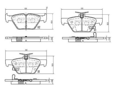 Колодки гальмівні (задні) Subaru Impreza/Outback/Legacy 14- (Akebono) Q+ N3617008