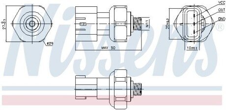 Датчик давления кондиционера TOYOTA / LEXUS (Nissens) 301090