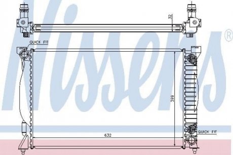 Радіатор охолодження двигуна NISSENS 60300A (фото 1)