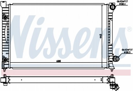 Радиатор охлаждения двигателя NISSENS 60424 (фото 1)