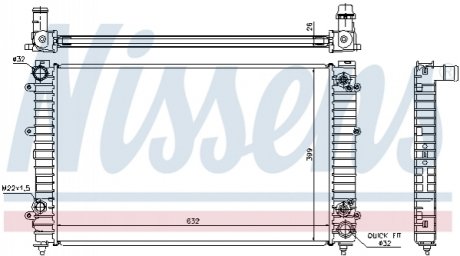 Радіатор охолодження двигуна NISSENS 60493A (фото 1)