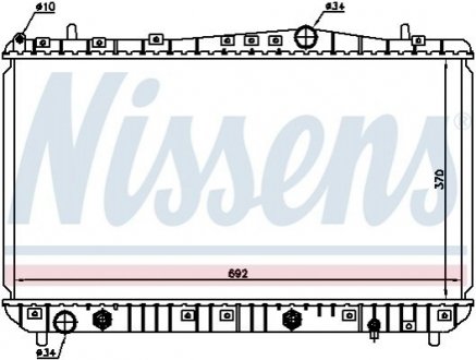 Радиатор охлаждения двигателя NISSENS 61634 (фото 1)