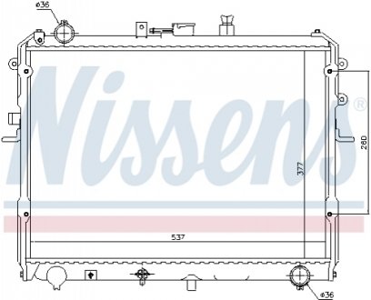Радіатор охолодження двигуна NISSENS 62381 (фото 1)