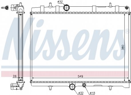 Радиатор охлаждения двигателя NISSENS 63689A (фото 1)