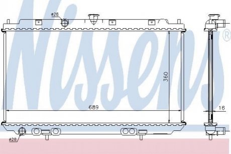 Радіатор, охолодження двигуна NISSENS 67350A (фото 1)