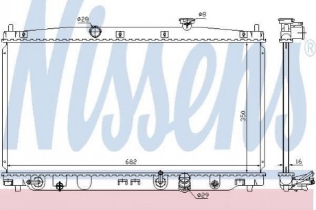 Радіатор, охолодження двигуна NISSENS 68149 (фото 1)