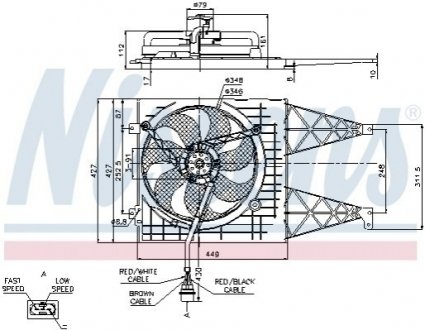Вентилятор радиатора AUDI;SEAT;SKODA; VW(пр-во Nissens) 85249