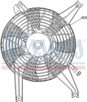 Вентилятор радиатора MITSUBISHI PAJERO (V60, 70) (00-) NISSENS 85383 (фото 1)