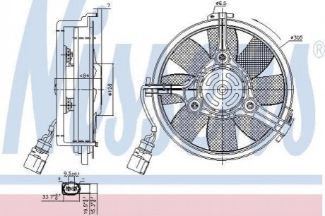 Вентилятор двигателя AUDI A4 /A6 NISSENS 85742 (фото 1)