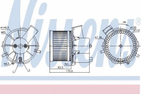 Вентилятор кабiни кондиц. NISSENS 87405 (фото 1)
