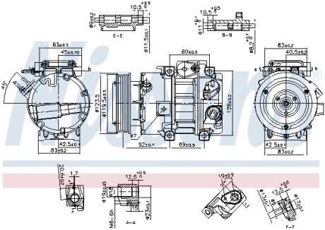 NISSENS KIA Компресор кондиціонера SORENTO III 2.4 15- 890917