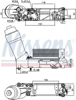 Охолоджувач мастила NISSENS 91335 (фото 1)