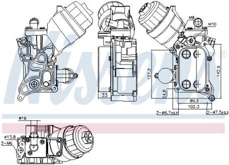 Охолоджувач мастила NISSENS 91355 (фото 1)