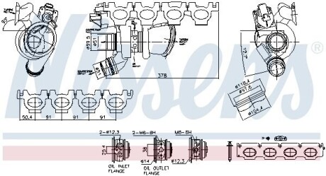 NISSENS BMW Турбіна 1 (F20), 3 (F30, F80), 3 Gran Turismo (F34), 4 (F33, F83), 5 (G30, F90) 93344