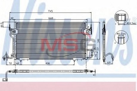 Радиатор кондиционера NISSENS 94218 (фото 1)