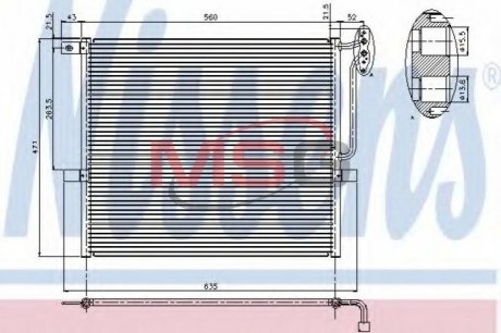 Радиатор кондиционера NISSENS 94761 (фото 1)