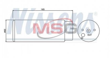 Осушувач кондиціонера MERCEDES ML-CLASS W 163 (98-) (вир-во Nissens) 95380
