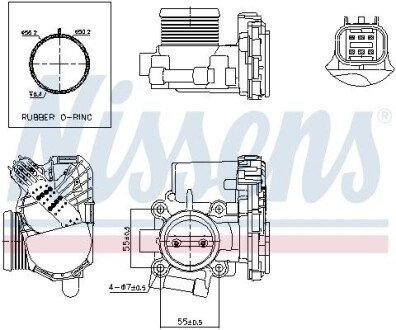 Дросельний вузол OPEL MERIVA 10- (вир-во Nissens) 955009