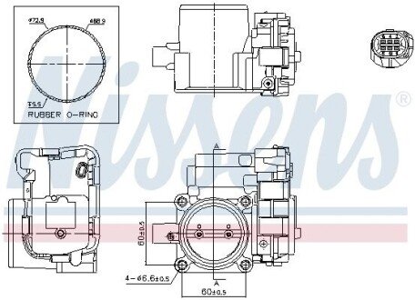 Дросельний вузол VW POLO 09- (вир-во Nissens) 955054