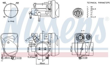 Дросельний вузол OPEL ZAFIRA 05- (вир-во Nissens) 955115