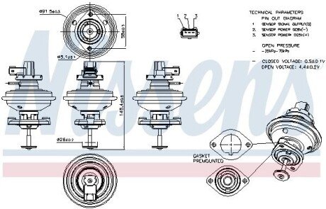 Клапан EGR 98208