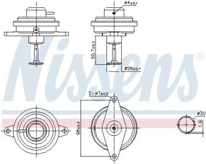 Клапан EGR Opel Astra G/Frontera/Omega B/Zafira A 2.0/2.2D 96-05 98470