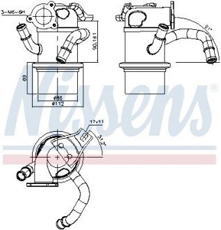 Радіатор рециркуляції ВГ VW Golf VII/Passat 1.6/2.0 TDI 14- NISSENS 989315 (фото 1)