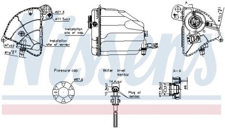 Бачок розширювальний BMW 5 (F10, F18) 2.0/3.0d/3.0i 10-/7 (F01, F02, F03, F04) 3.0d/3.0i 08- 996358