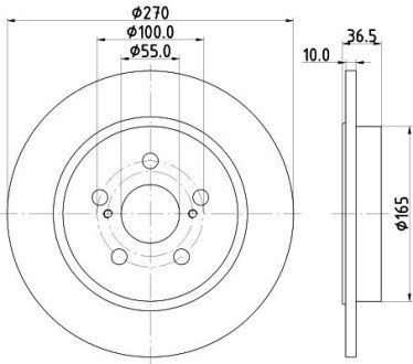 Диск гальмівний задній на Corolla (E15,E18) (06-) (ND1133K) NISSHINBO