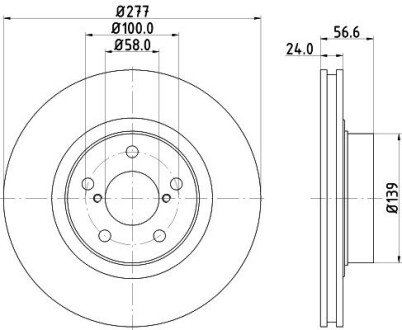 Диск гальмівний передній Subaru Forester, Impreza, Legacy 2.0, 2.2 (02-) (ND7003K) NISSHINBO